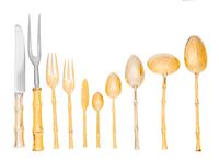 A Tiffany & Co. Bamboo Silver-Gilt Flatware Service