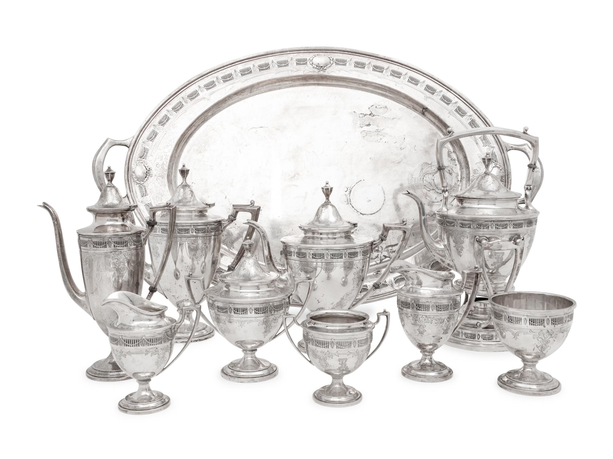 An American Silver Ten-Piece Tea and Coffee Service
