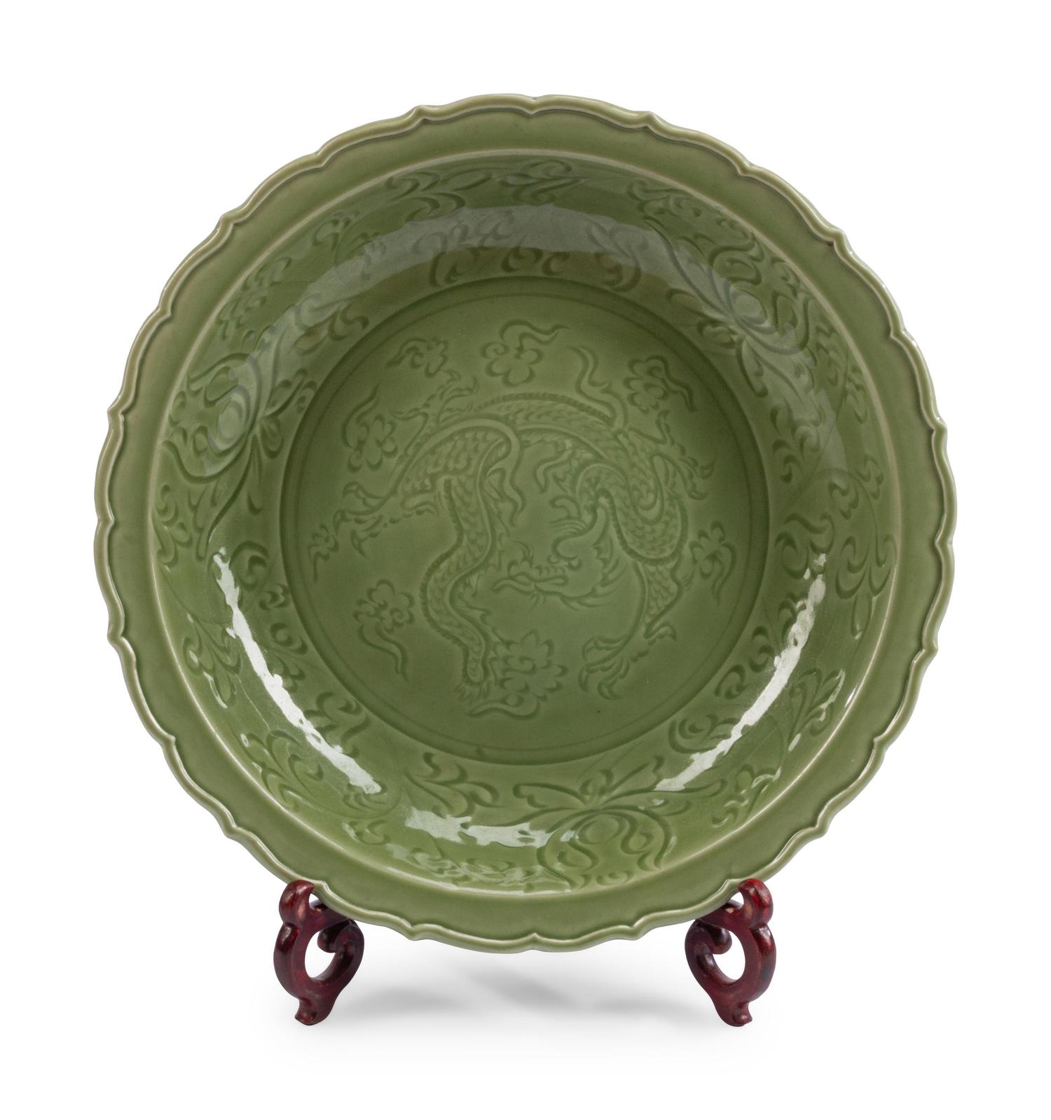 A Chinese Celadon Porcelain Charger
