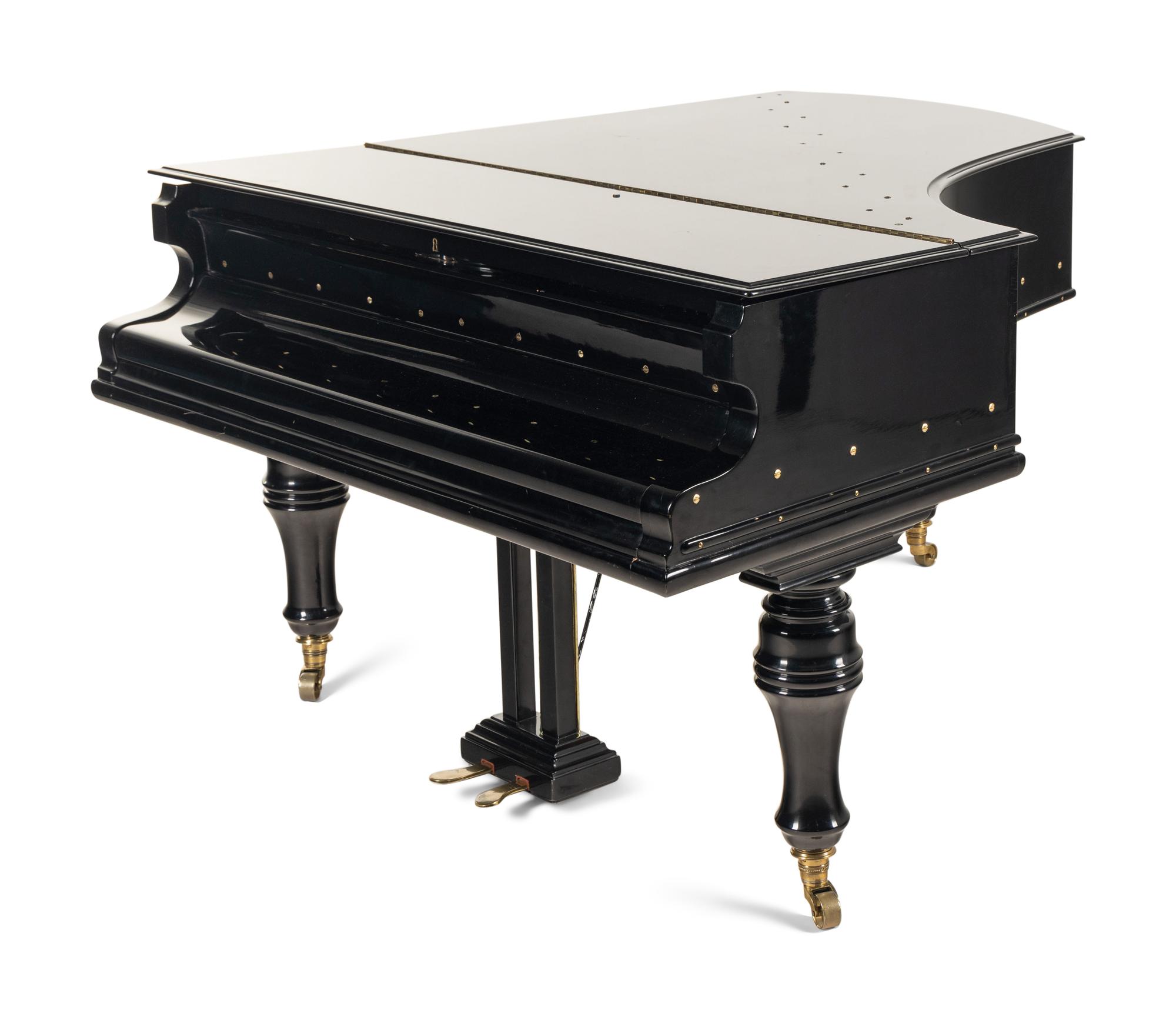 A Neufeld Black Lacquer Grand Piano