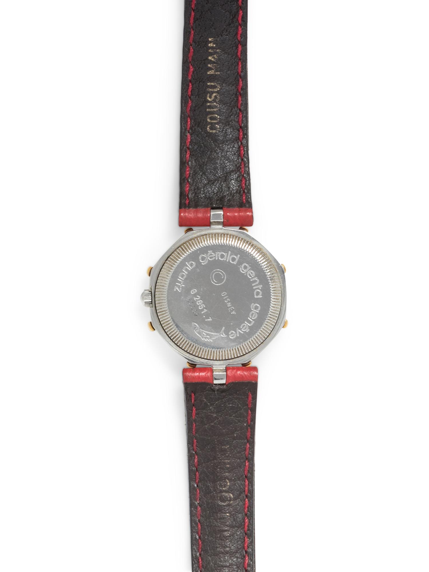 GERALD GENTA, STAINLESS STEEL AND YELLOW GOLD 'LES FANTAISIES' MICKEY MOUSE WRISTWATCH