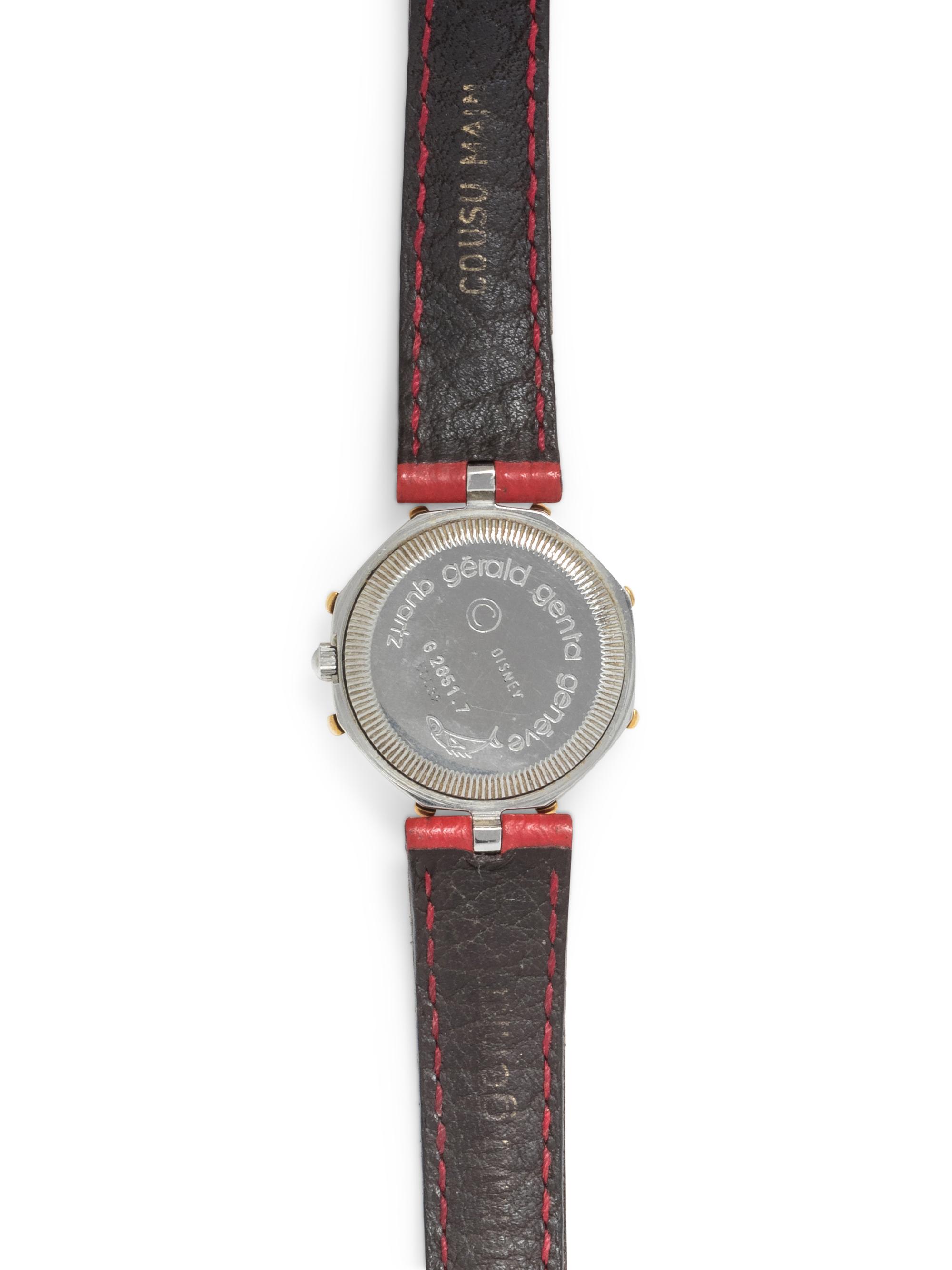 GERALD GENTA, STAINLESS STEEL AND YELLOW GOLD 'LES FANTAISIES' MICKEY MOUSE WRISTWATCH
