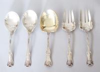 Two sterling silver salad serving sets frank m. whiting co, north attleboro, ma, 20th century