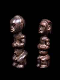 Two Fang Wood Figures