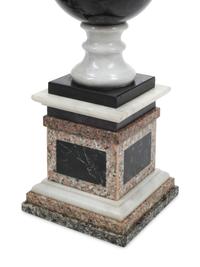 A Pair of Italian Grand Tour Style Vari-Color Marble Spherical Ornaments