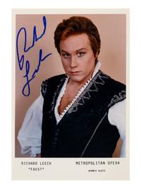 [20TH-CENTURY OPERA SINGERS]. A group of 6 signed photographs of opera singers from the 1970s-1990s, comprising images of: