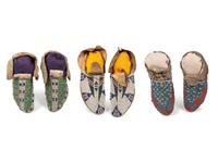 Sioux Beaded Hide Moccasins