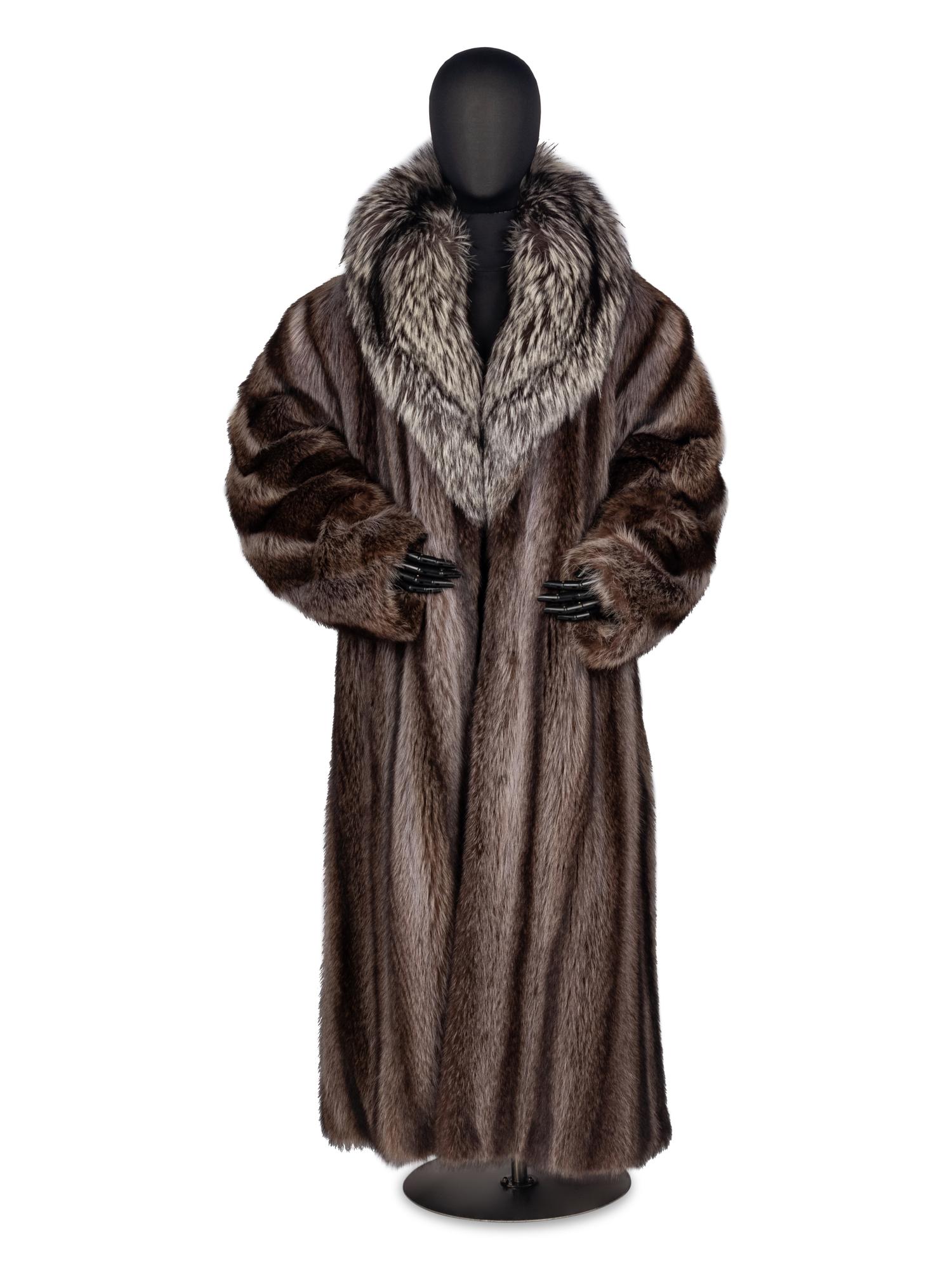 Silver-Tip Fox Fur Coat
