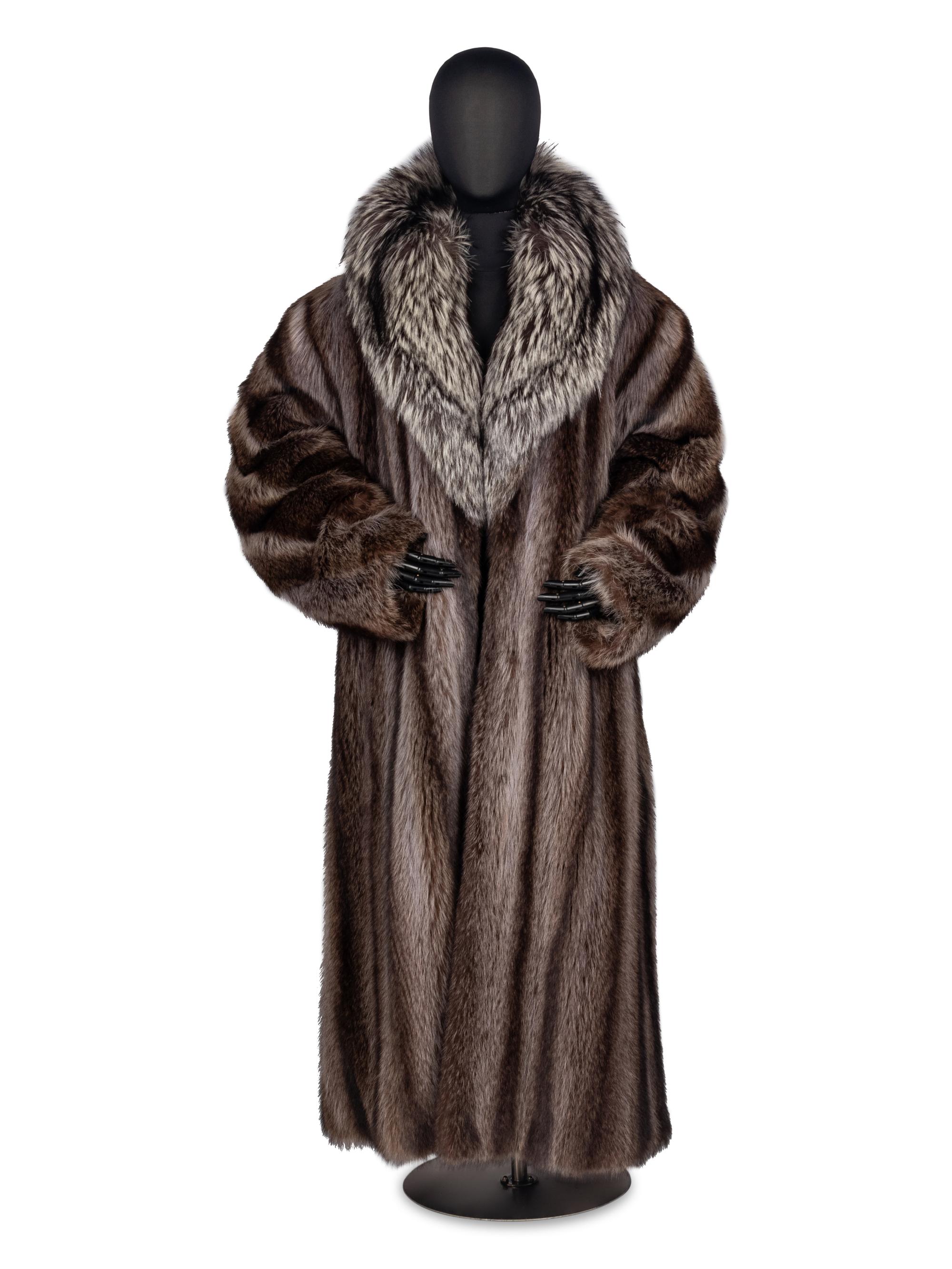 Silver-Tip Fox Fur Coat