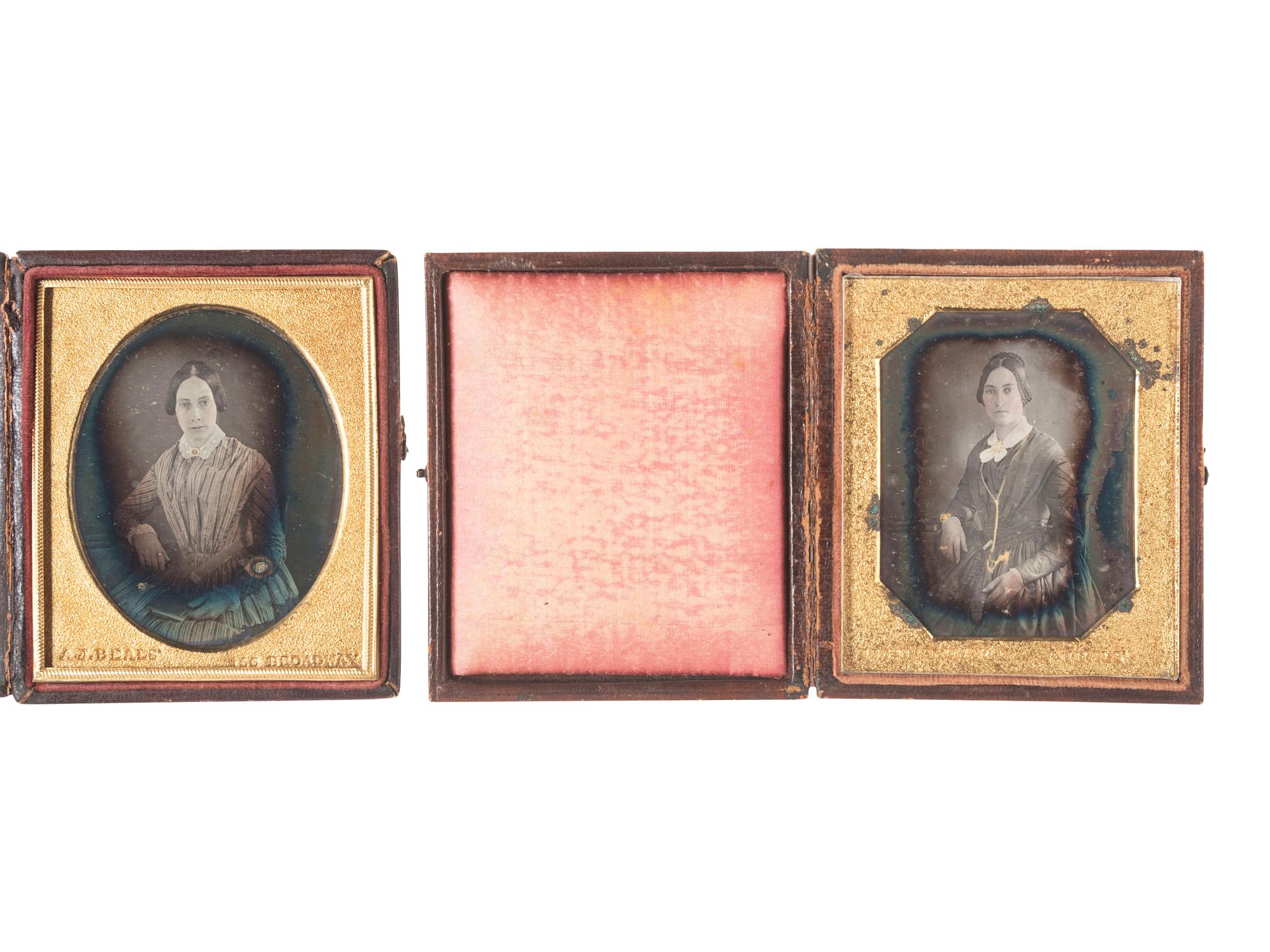 [EARLY PHOTOGRAPHY]. A group of 15 sixth plate daguerreotypes by New York and Boston daguerreotypists, incl. ANSON, CHASE, and PLUMBE.