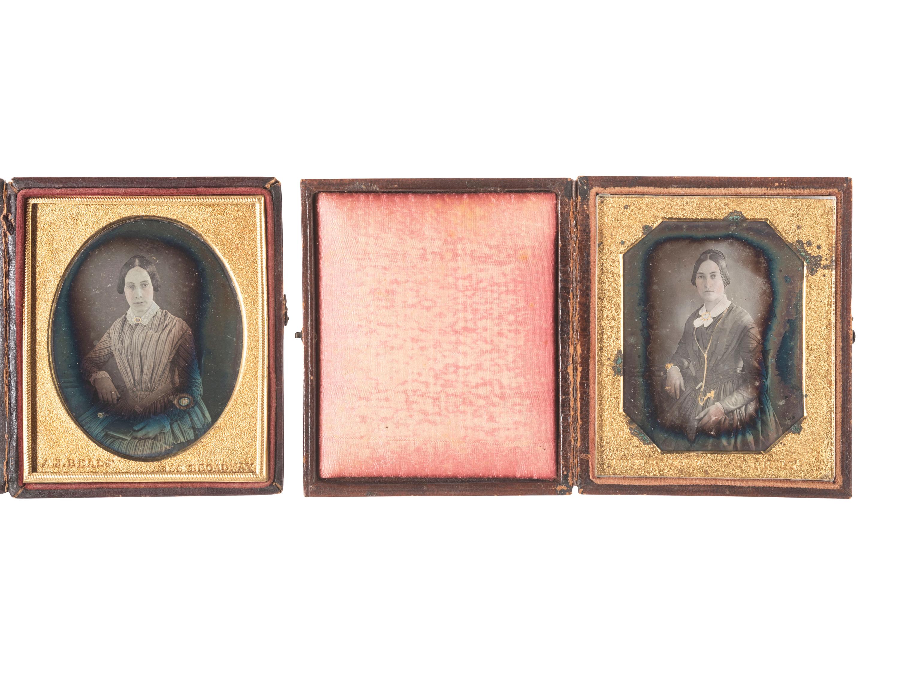 [EARLY PHOTOGRAPHY]. A group of 15 sixth plate daguerreotypes by New York and Boston daguerreotypists, incl. ANSON, CHASE, and PLUMBE.