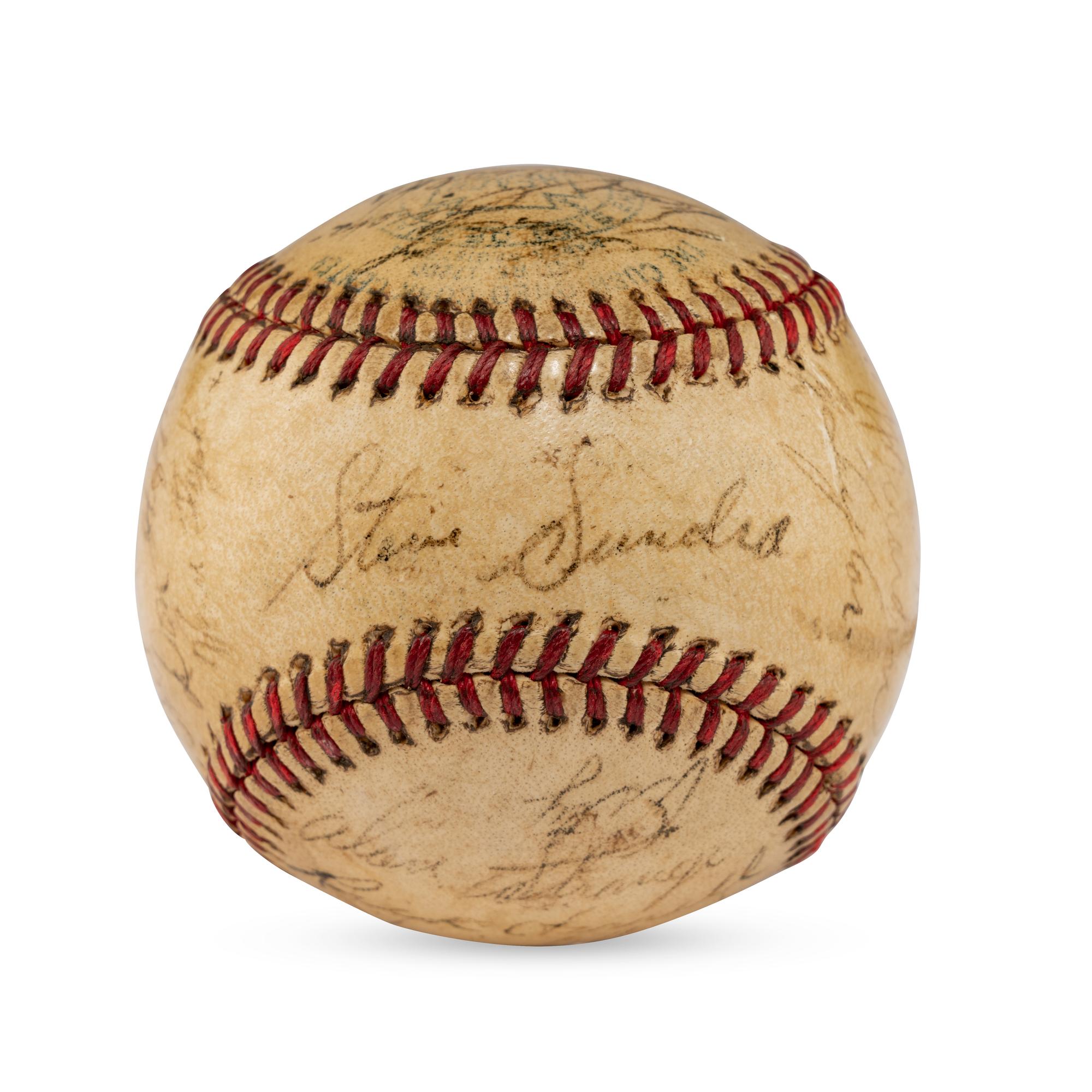 A 1942 St. Louis Browns Team Signed Autograph Baseball