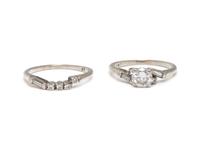 DIAMOND RING AND BAND SET