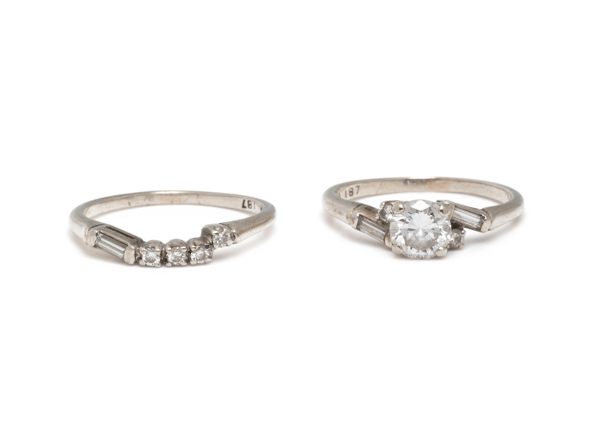 DIAMOND RING AND BAND SET