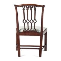 A Chippendale Carved Mahogany Stretcher Base Side Chair