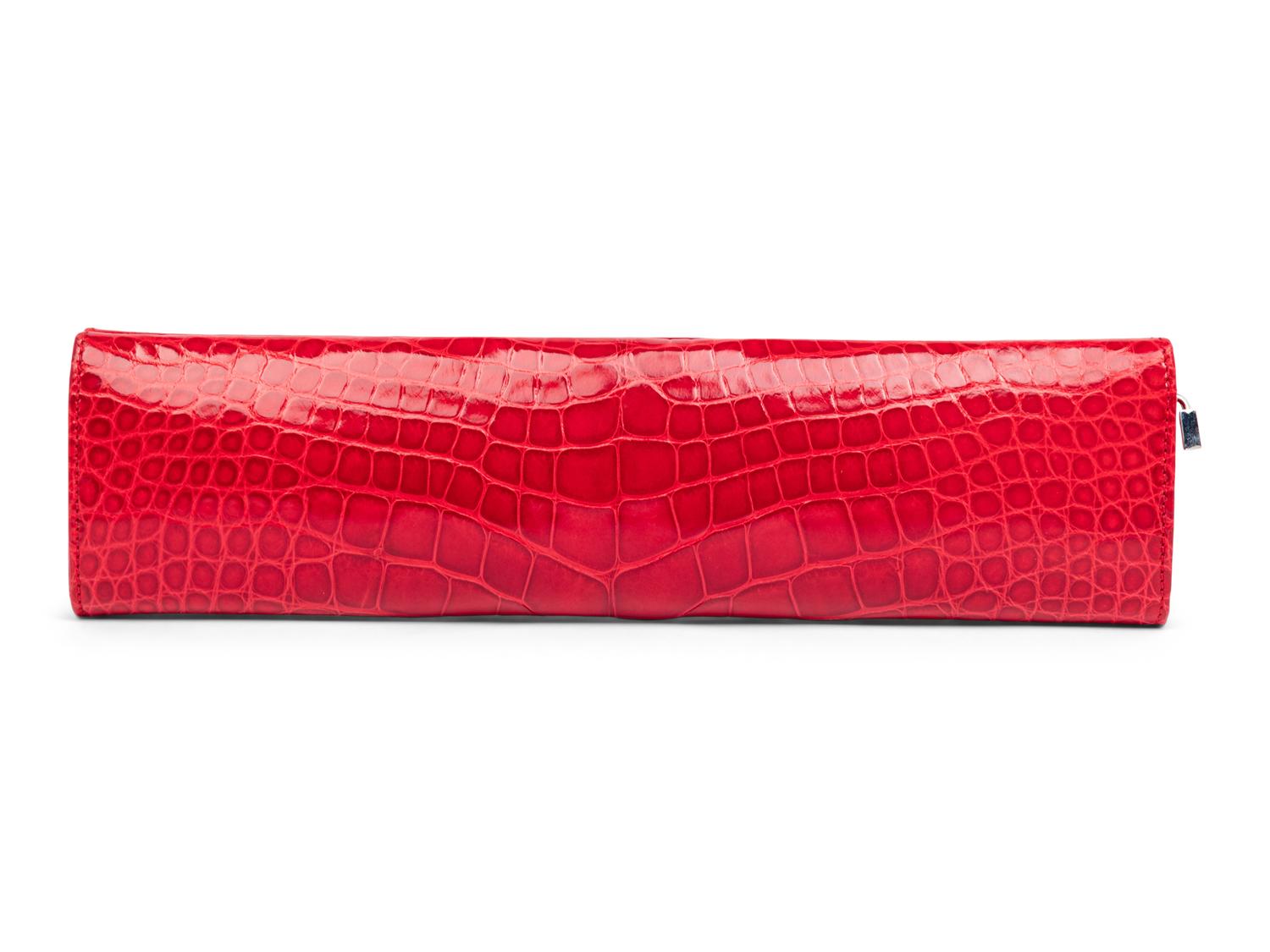 TOM FORD FOR GUCCI, RED ALLIGATOR CLUTCH, 1998
