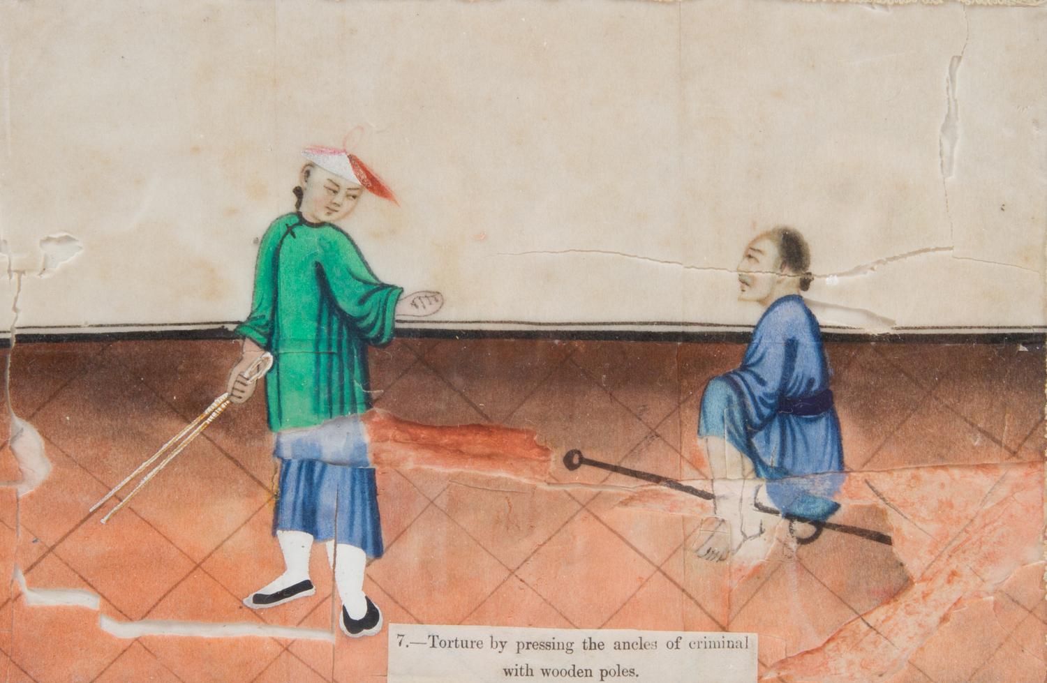 A Set of Eight Chinese Pith Paintings 19TH CENTURY Height of average image 5 1/2 x width 8 1/2 inches. — 19TH CENTURY