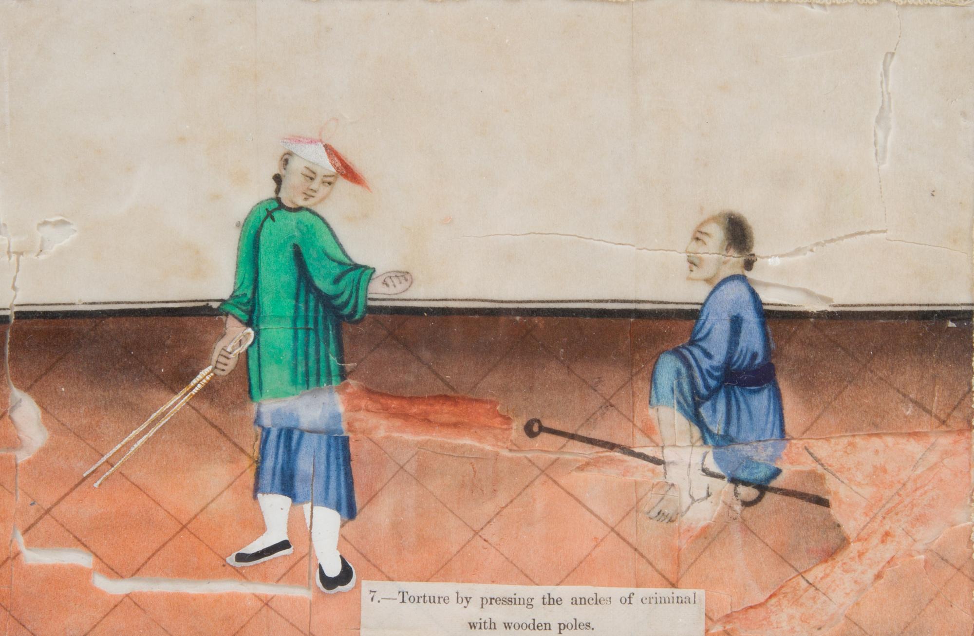 A Set of Eight Chinese Pith Paintings 19TH CENTURY Height of average image 5 1/2 x width 8 1/2 inches. — 19TH CENTURY