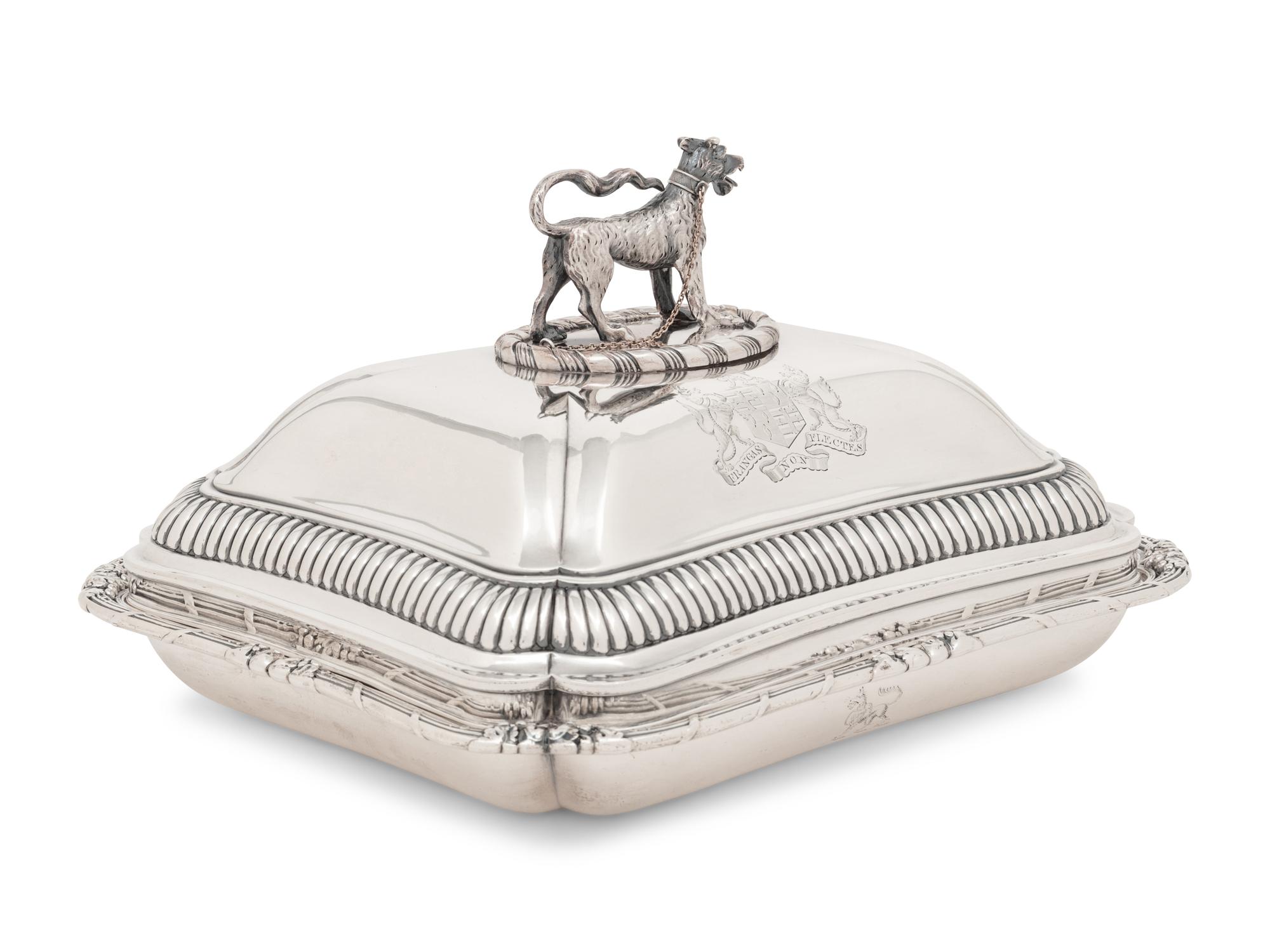 A George III Silver Covered Entrée Dish of Ducal Interest