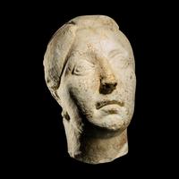 A Roman Marble Head of a Woman