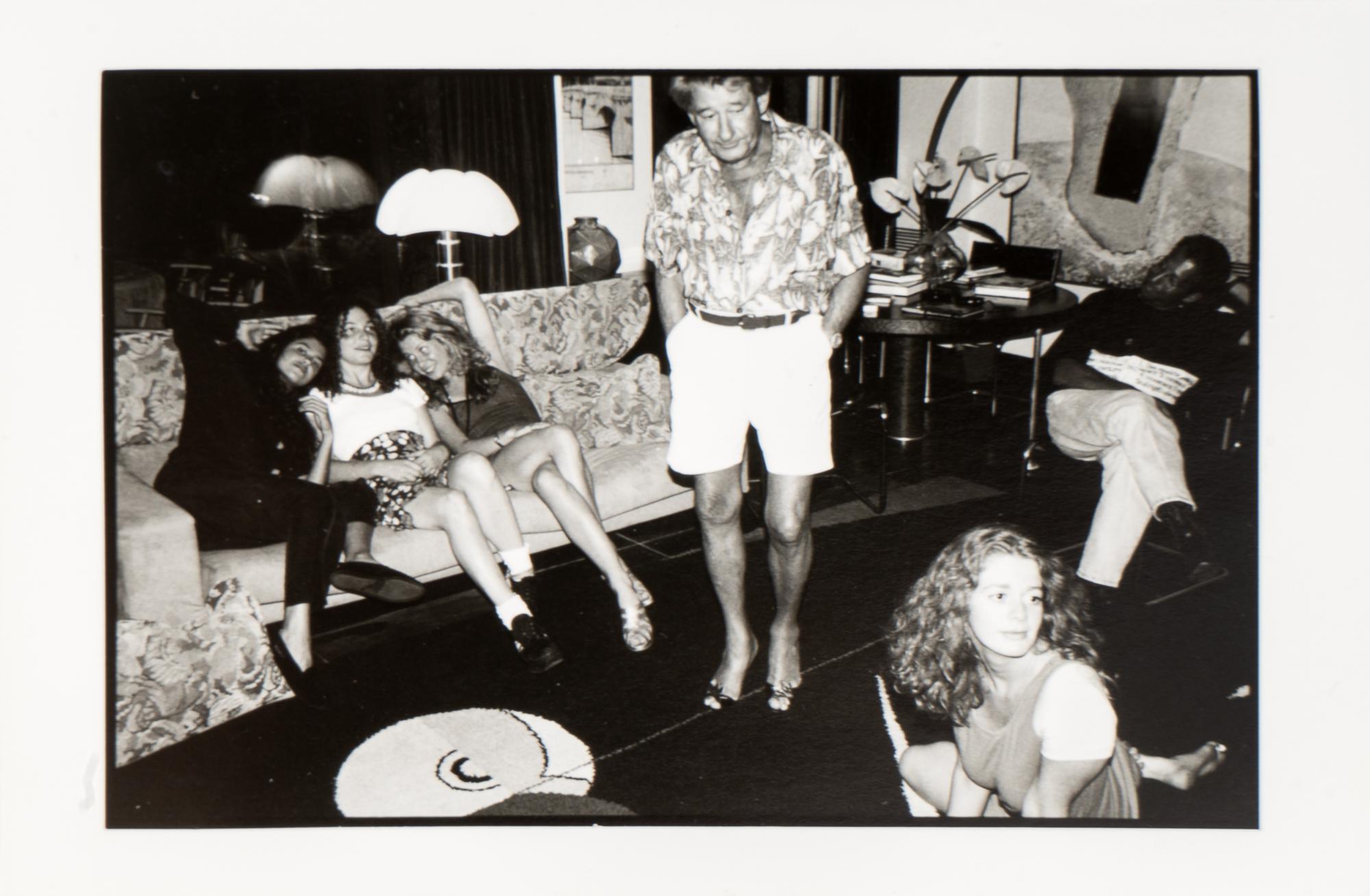 A pair of photographs ( Helmut Newton, "Gorgeous Red"; Tatiana Von Furstenberg and friends)