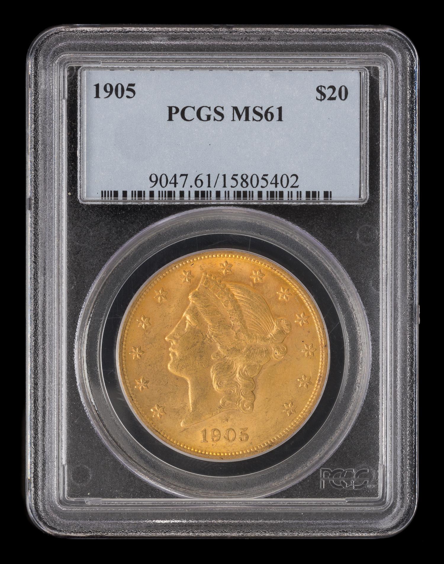 A United States 1905 Liberty Head $20 Gold Coin