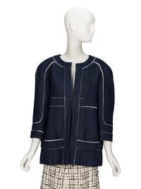Chanel, Navy Silk Tweed Jacket