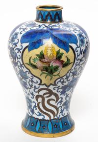 A Cloisonne Enamel Meiping Height 10 1/2 inches.