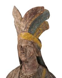An American Carved and Painted Pine Tobacco Store Figure