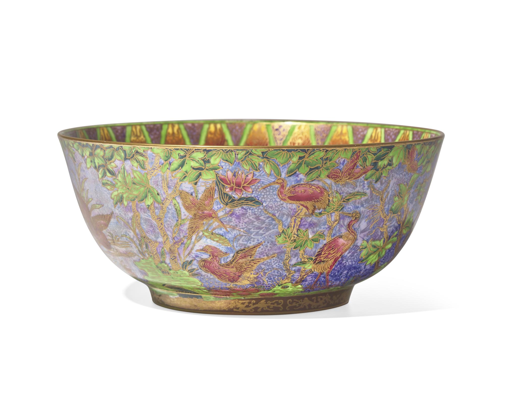 A Wedgwood Lustreware 'Argus Pheasant' Bowl