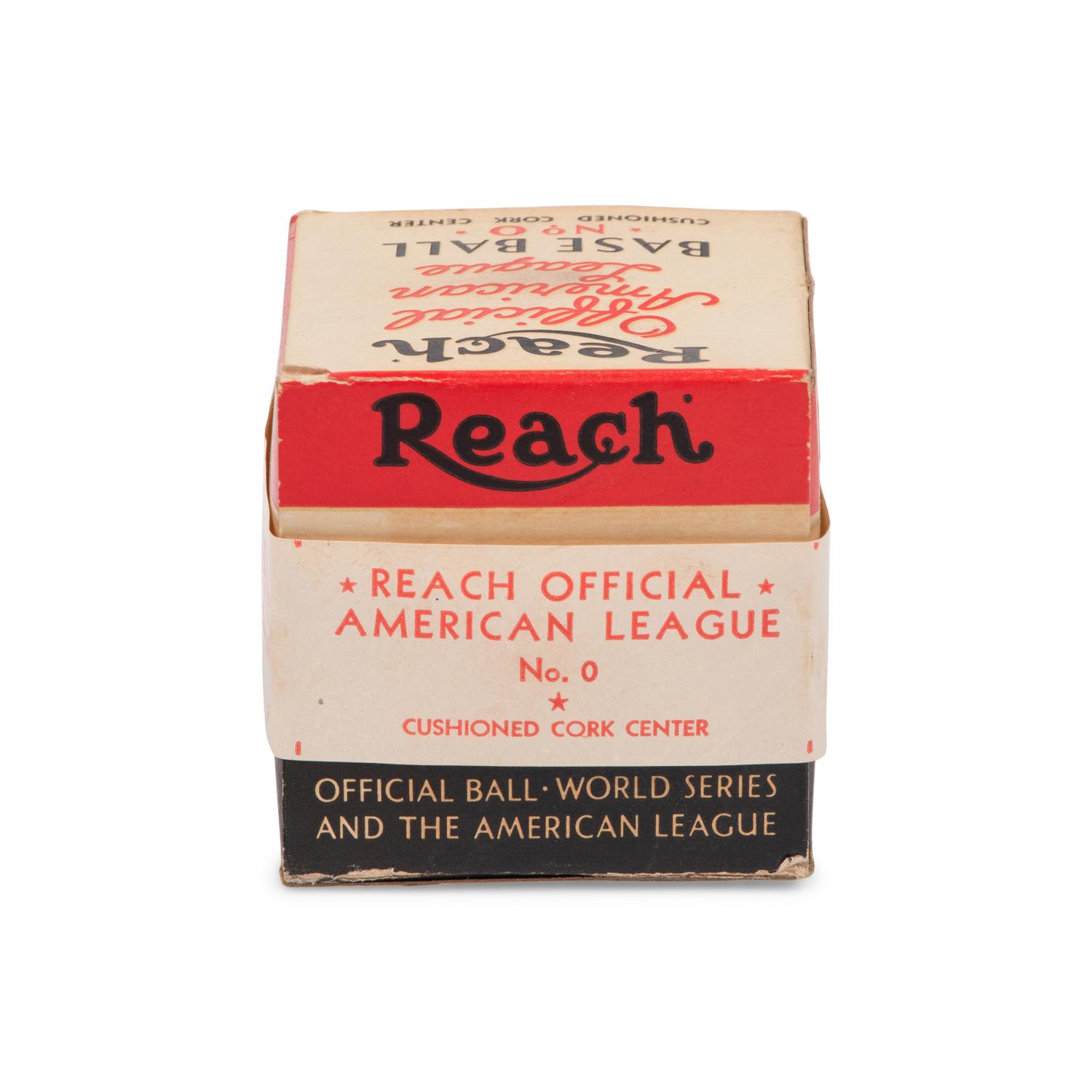 An Original, Unused 1940s Reach Official American League Baseball in Sealed Box