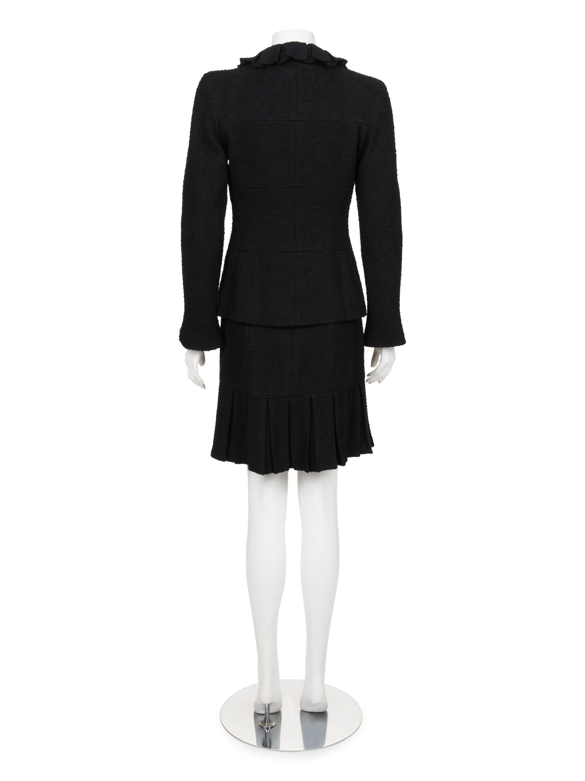 Chanel Tweed Pleated Skirt Ensemble, Fall 1997