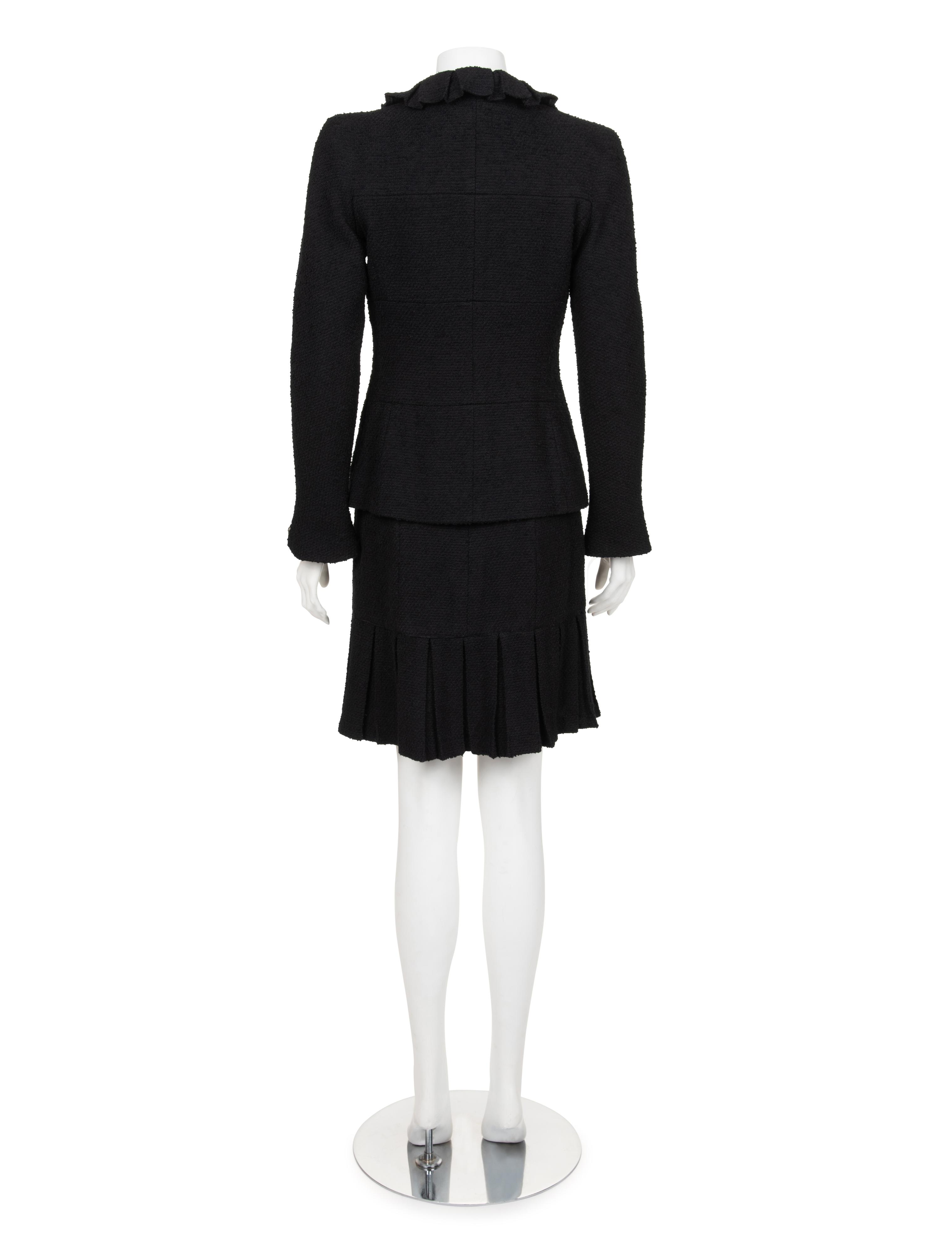 Chanel Tweed Pleated Skirt Ensemble, Fall 1997