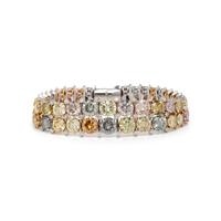 COLORED DIAMOND AND DIAMOND BRACELET