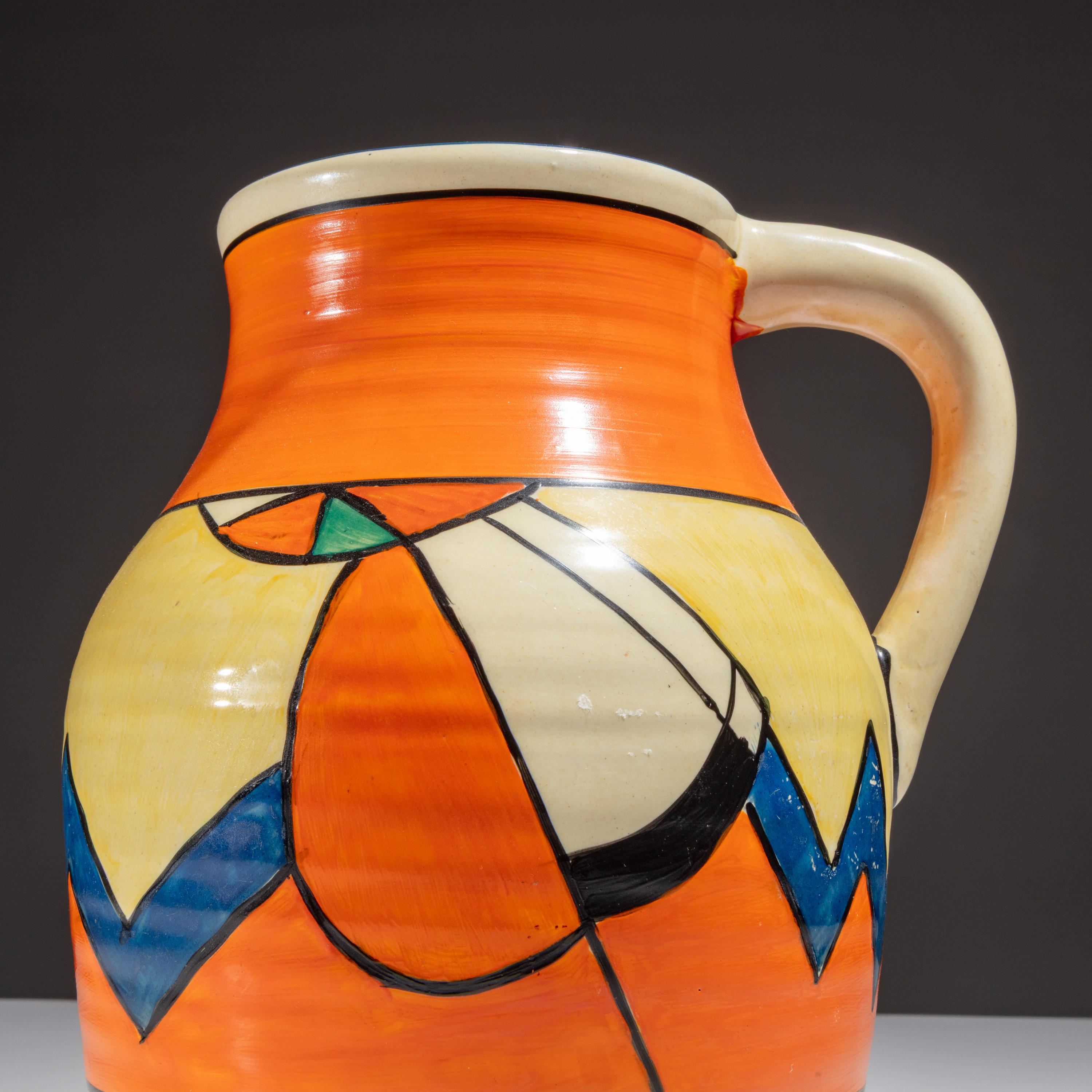 Clarice Cliff (English, 1899–1972) — Blue 'W' Jug