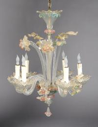 A Italian Murano Glass Chandelier, Height 26 inches.