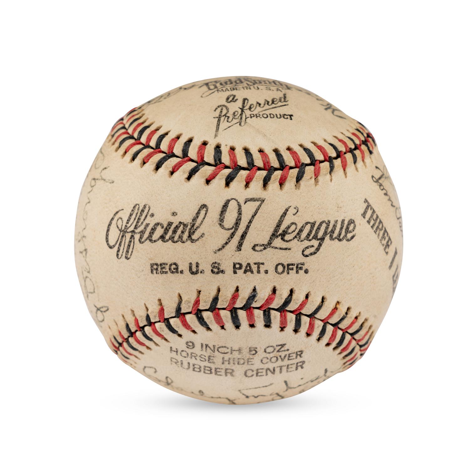 A 1940 Milwaukee Brewers Team Signed Autograph Baseball