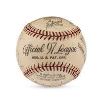 A 1940 Milwaukee Brewers Team Signed Autograph Baseball