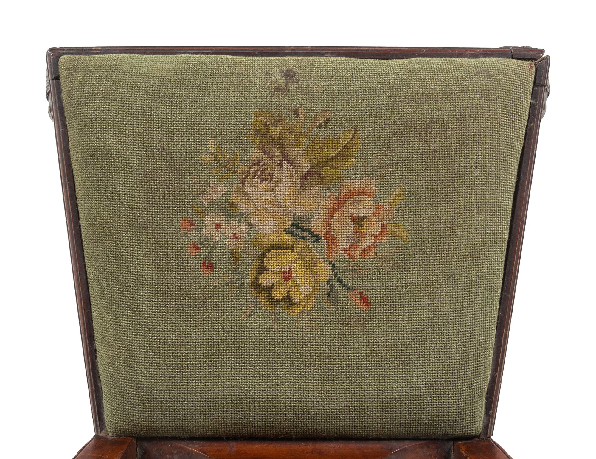 A Chippendale Carved Mahogany Claw-and-Ball Foot Side Chair