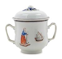 A Chinese Export Porcelain Covered Sugar