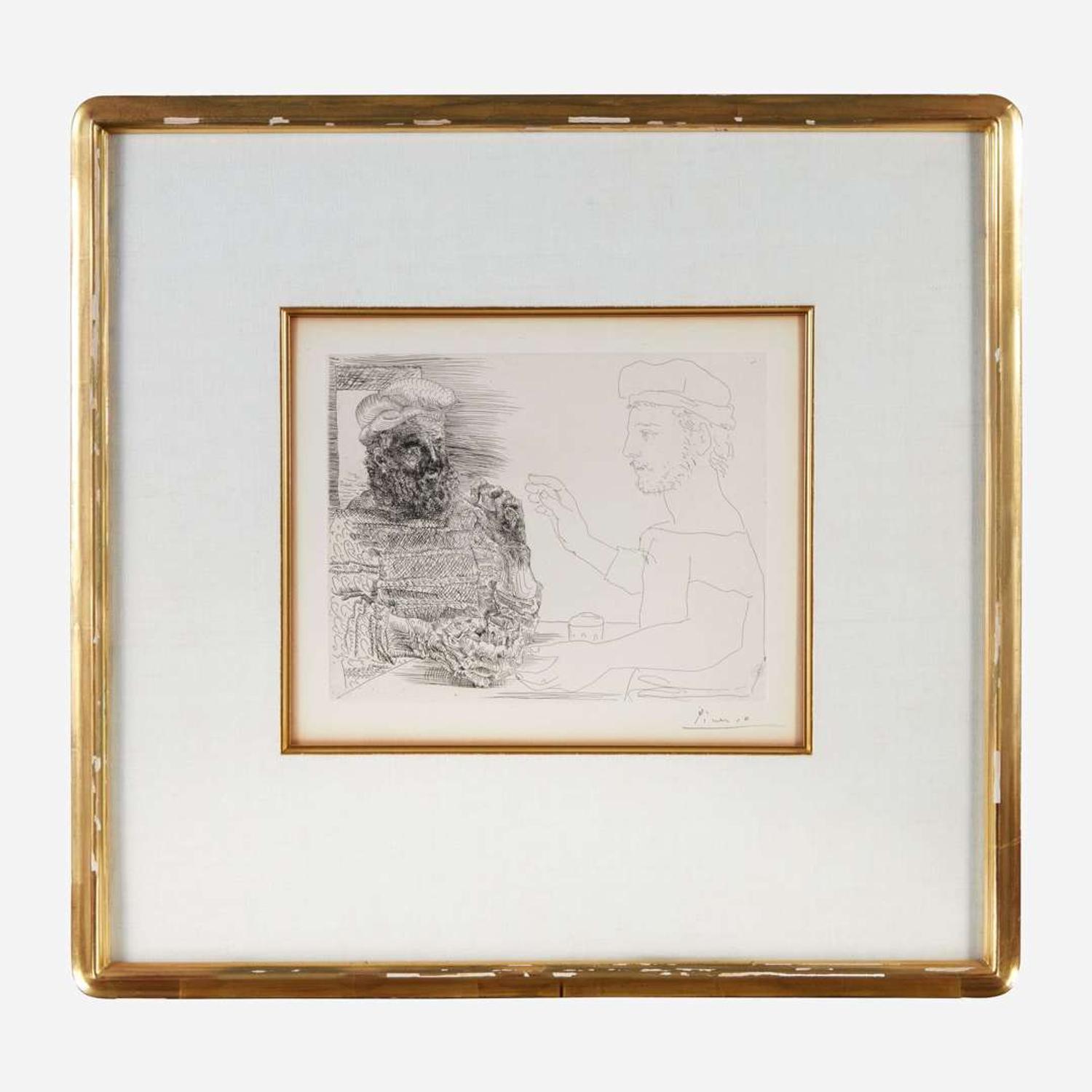 Pablo Picasso (Spanish, 1881-1973) Deux Buveurs Catalans (from La Suite Vollard)