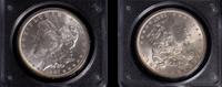 Two United States 1887 Morgan Silver Dollar Coins