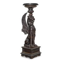 A Victorian Carved Walnut Griffin Pedestal