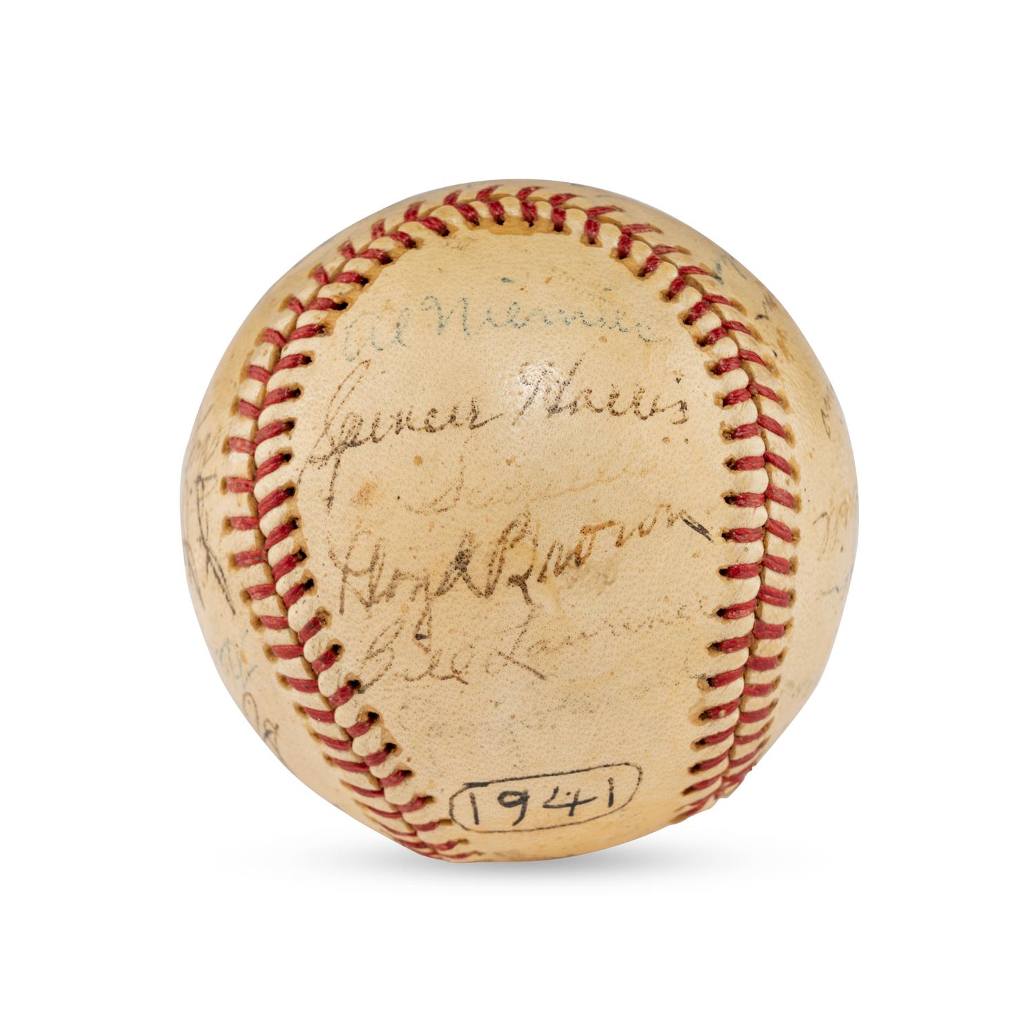 A 1941 Seattle Rainers Team Signed Autograph Baseball