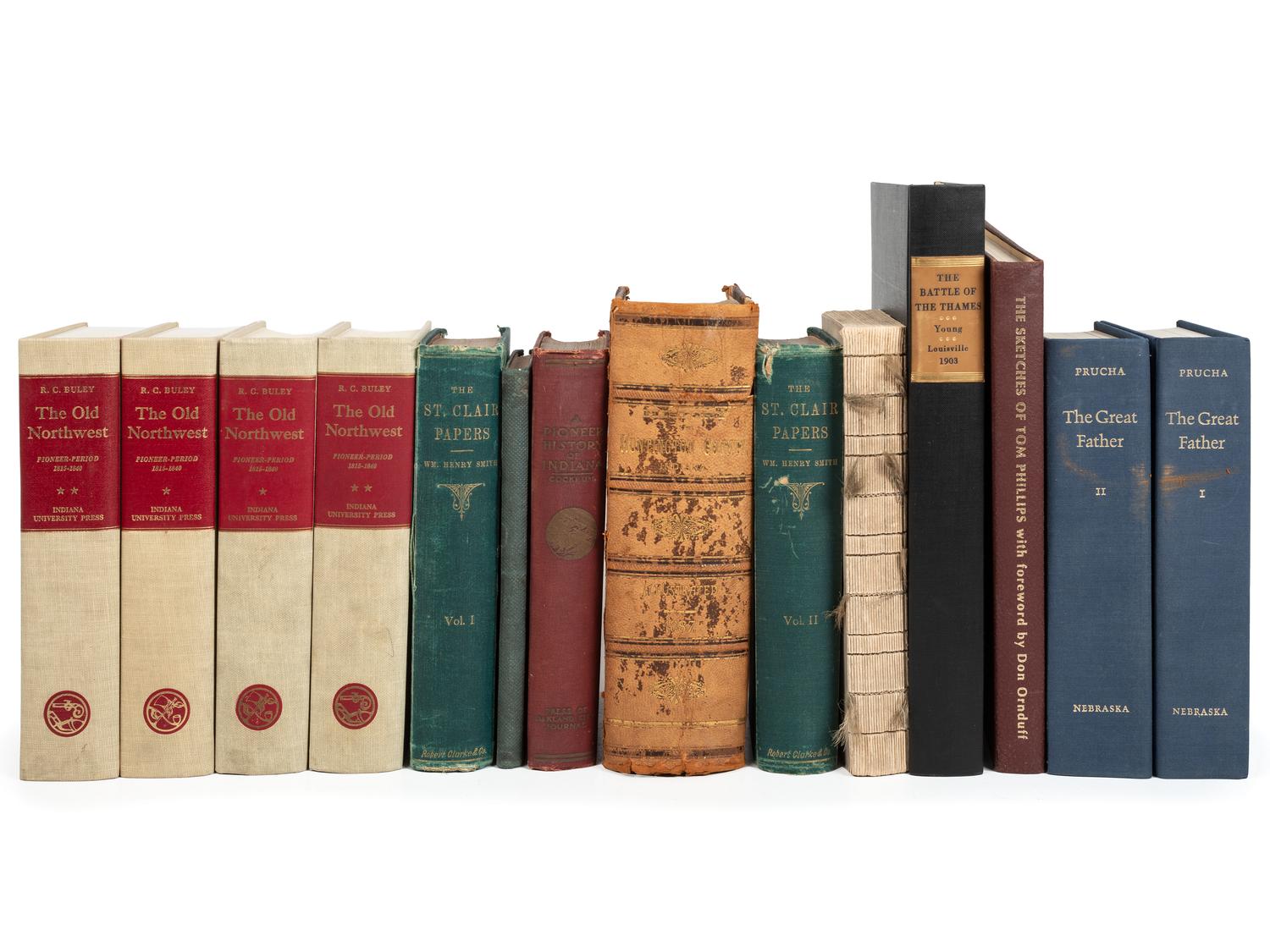 [NATIVE AMERICANS]. A group of books related to Native Americans, the Northwest Territory, and Indiana, comprising: