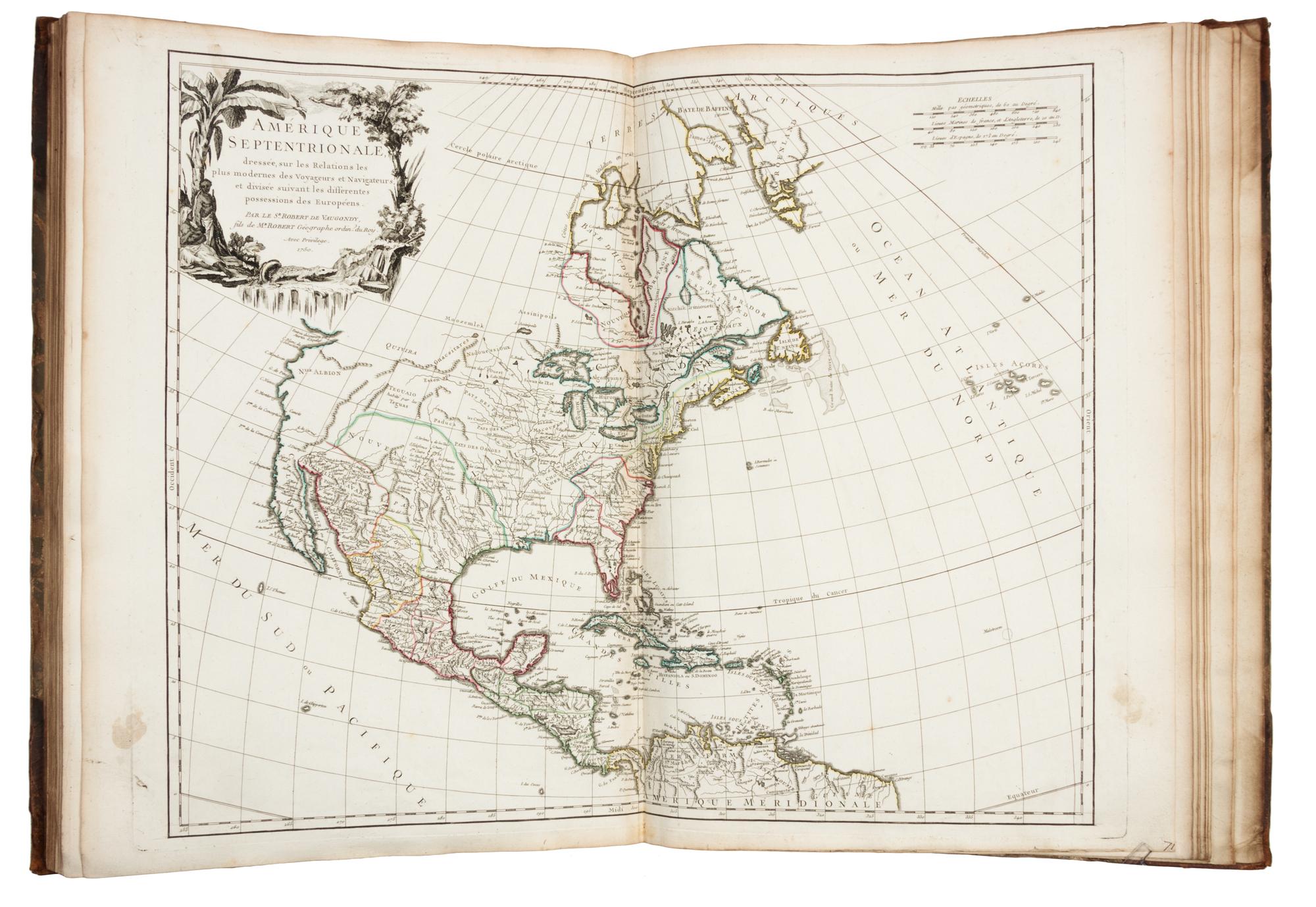 ROBERT DE VAUGONDY, Didier (1723-1786) Atlas Universel. Paris: By the author and Boudet, 1757.