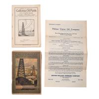 [OIL - CALIFORNIA]. Stereoviews and ephemera related to the early oil industry, especially in California, comprising: