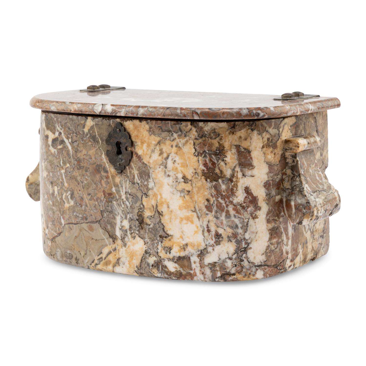 A Continental Marble Table Casket
