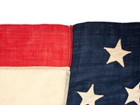 [FLAGS]. A group of 2 American flags, incl. 45-star and 48-star examples. Late 19th-early 20th century.