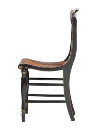 A Classical Paint and Stencil Decorated Fancy Chair